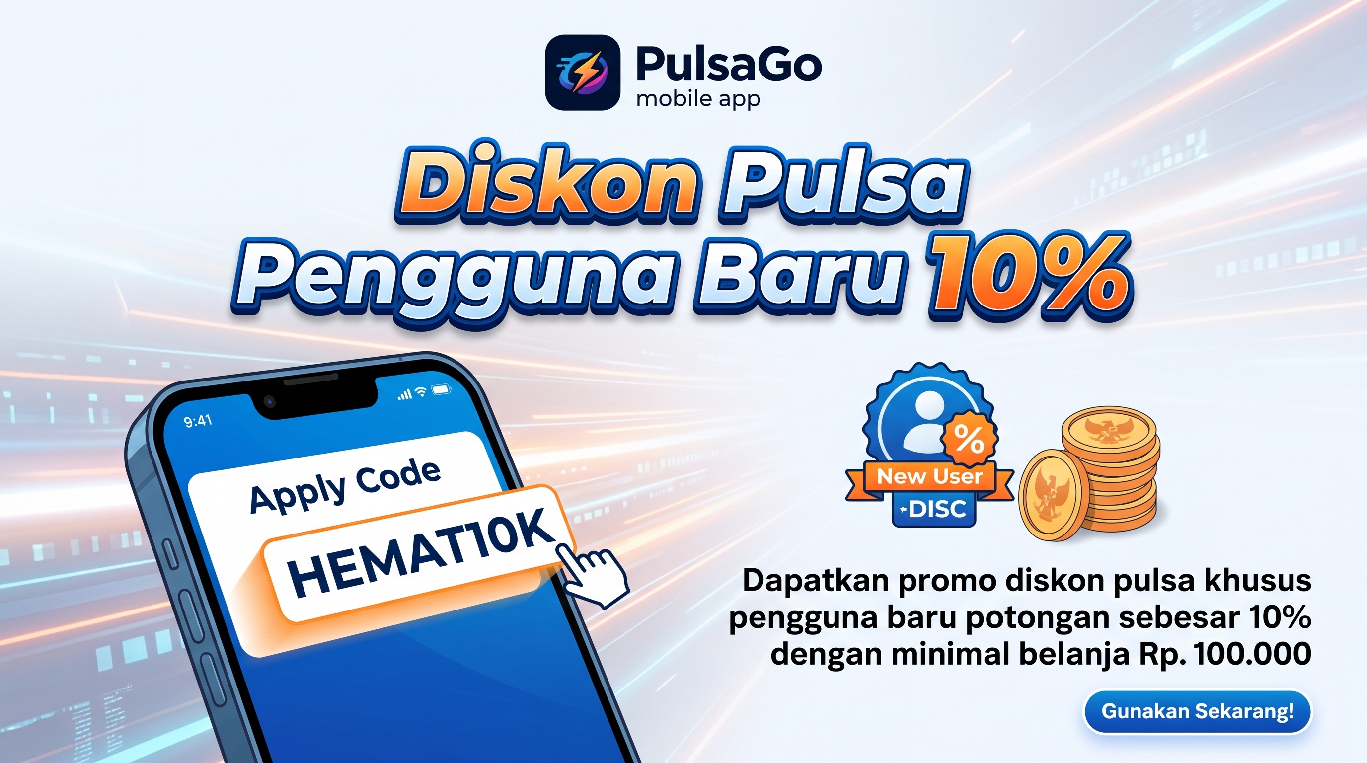 Diskon Pulsa Pengguna Baru 10%